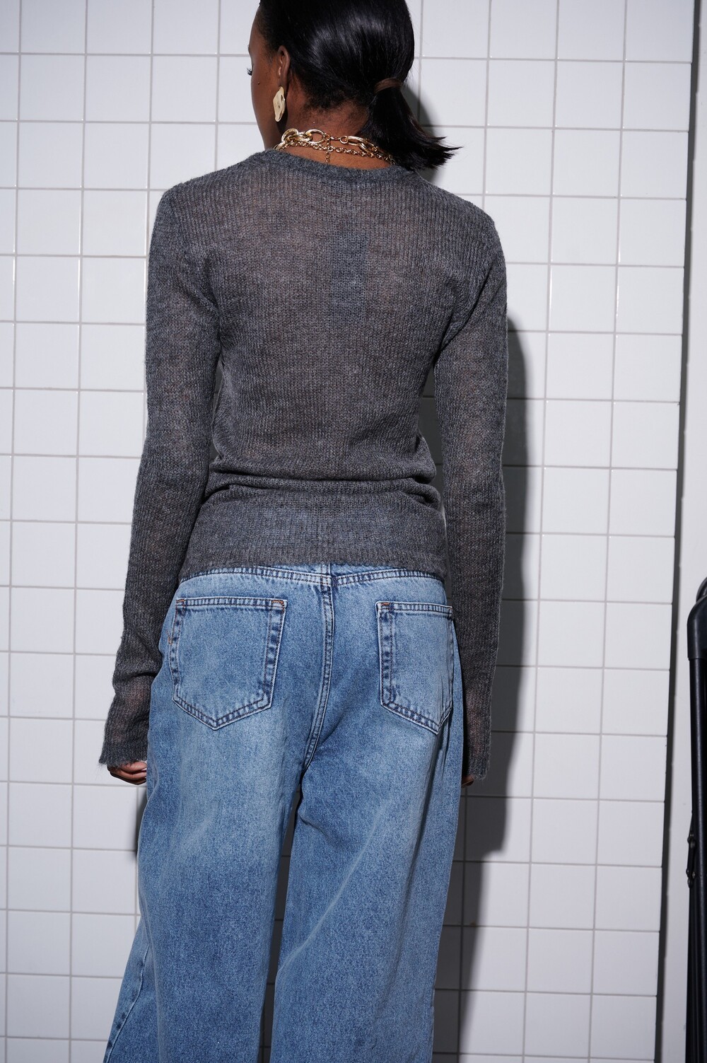 Mohair long sleeve grey